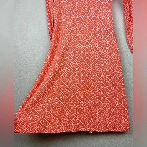 PENDLETON Women's Medium Orange Faux Wrap Print Long Sleeve Modal Cotton Knit - Picture 12 of 14